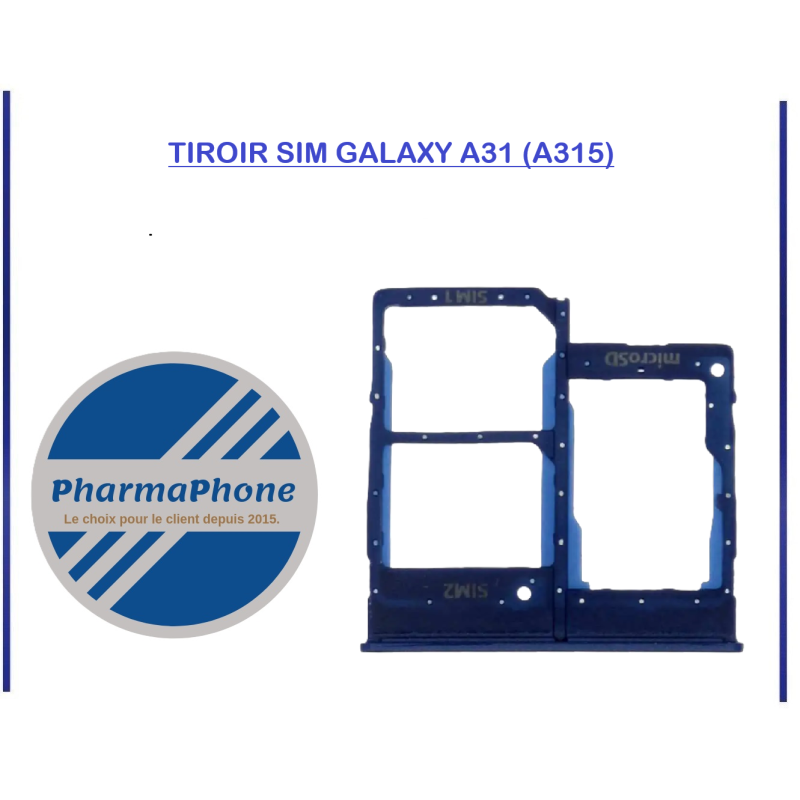 TIROIR SIM GALAXY A31 (A315) - EMPLACEMENT:Z02-R16-B639 TIROIR SIM GALAXY A31 (A315) - EMPLACEMENT:Z02-R16-B639