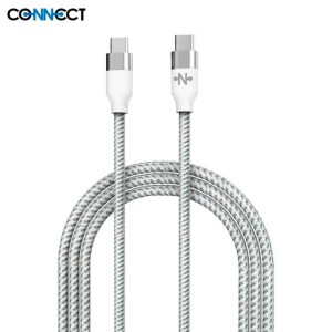 Câble Data Type-C vers Type-C CONNECT 60W MC-CCN11 blanc martinique guadeloup guyane