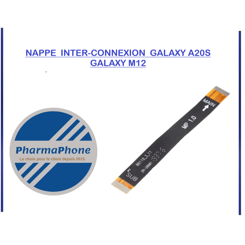 NAPPE CONNEXION SAMSUNG GALAXY A20S - M12 MARTINIQUE GUADELOUPE GUYANE NAPPE CONNEXION SAMSUNG GALAXY A20S - M12 MARTINIQUE GUADELOUPE GUYANE