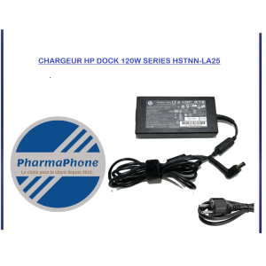 CHARGEUR HP DOCK 120W SERIES HSTNN-LA25  MARTINIQUE GOUADELOUPE GUYANE