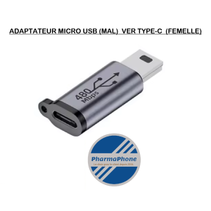 ADAPTATEUR MICRO USB (MAL)  VER TYPE-C  (FEMELLE) DISPONIBLE MARTINQUE