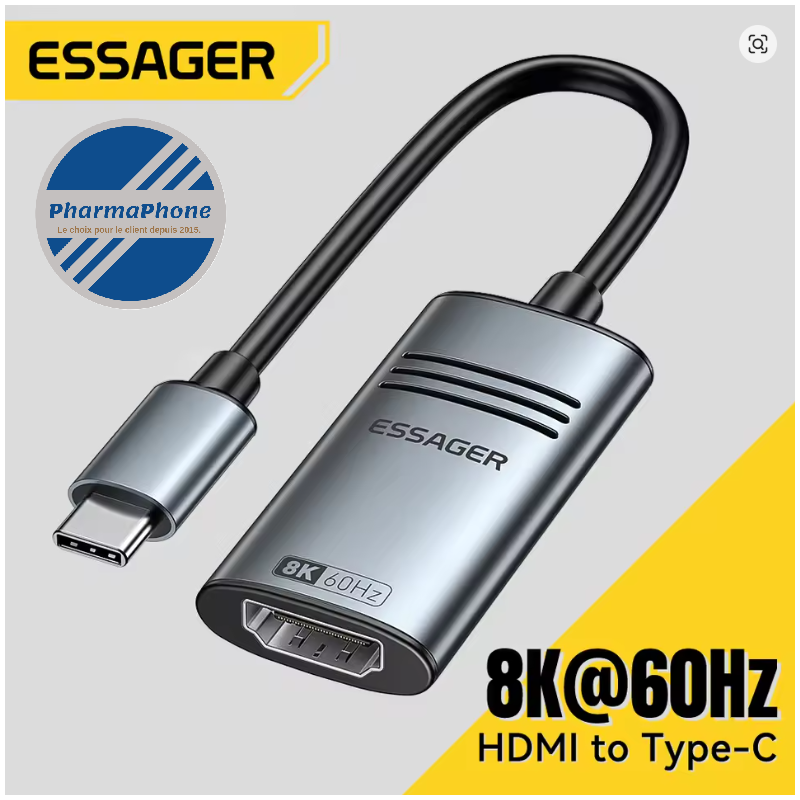 ESSAGER TYPE-C MAL VERS HDMI FEMEL 8K/ 4K DISPONIBLE MARTINQUE ESSAGER TYPE-C MAL VERS HDMI FEMEL 8K/ 4K DISPONIBLE MARTINQUE