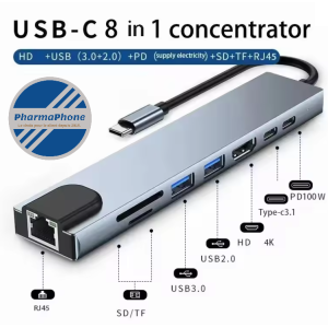 Adaptateur Hub HDTV Usb 8 en 1  DISPONIBLE MARTINQUE