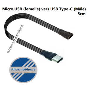 ADAPTATEUR USB B mâle vers USB Type C femelle  - DISPONIBLE MARTINQUE