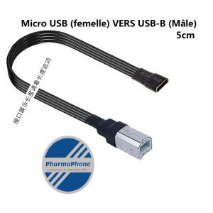 ADAPTATEUR USB B mâle vers USB Type C femelle  - DISPONIBLE MARTINQUE