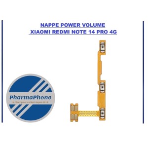 NAPPE POWER VOLUME XIAOMI REDMI NOTE 14 PRO 4G MARTINIQUE GUADELOUPE GUYANE