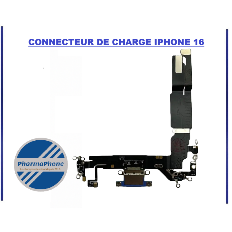 Connecteur de charge Noir iPhone 16