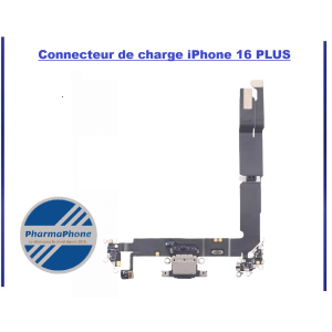 Connecteur de charge Noir iPhone 16 PLUS