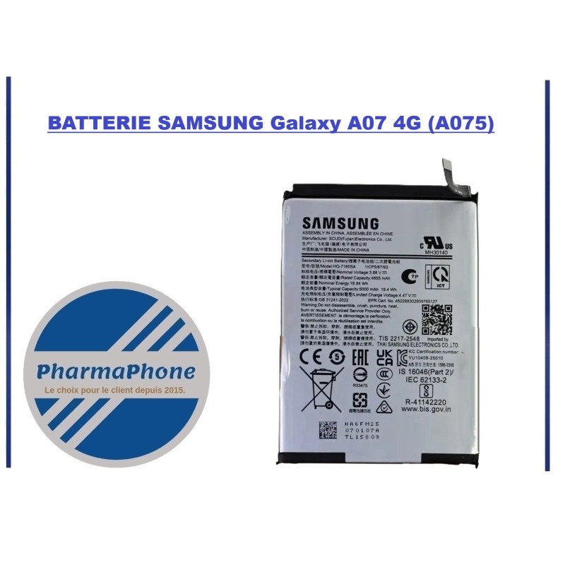 ACHETER BATTERIE SAMSUNG Galaxy A07 4G (A075) PAS CHER MARTINIQUE GUADELOUPE GUYANE