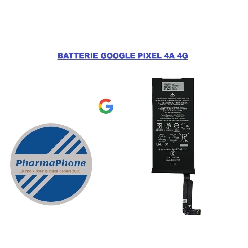 BATTERIE GOOGLE PIXEL 4A 4G  - EMPLACEMENT: Z02 - R08 - E08