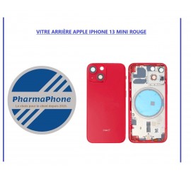 VITRE ARRIÈRE APPLE IPHONE 13 MINI ROUGE  - EMPLACEMENT: Z2-R15-E33