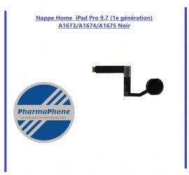 Nappe Home  iPad Pro 9.7 (1e génération) A1673/A1674/A1675 Noir