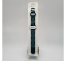 Apple I-WATCH Bracelet 42-44-45-49mm- Noir-Turquoise(bicolore)  -EMPLACEMENT: