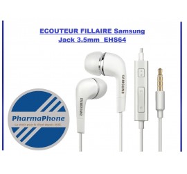 ECOUTEUR FILLAIRE Samsung  Jack 3.5mm  EHS64  EMPLACEMENT: Z2 - B200 - E04