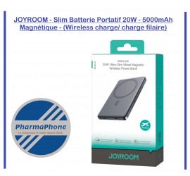 JOYROOM - Slim Batterie Portatif 20W - 5000mAh  Magnétique - (Wireless charge/ charge filaire) - EMPLACEMENT: Z02 - B80 - E10