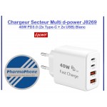D-POWER - CHARGEUR 40WATT 3,1 A (2 x USB-A  +  2 x USB-C) - EMPLACEMENT: Z02 - B105 - E04